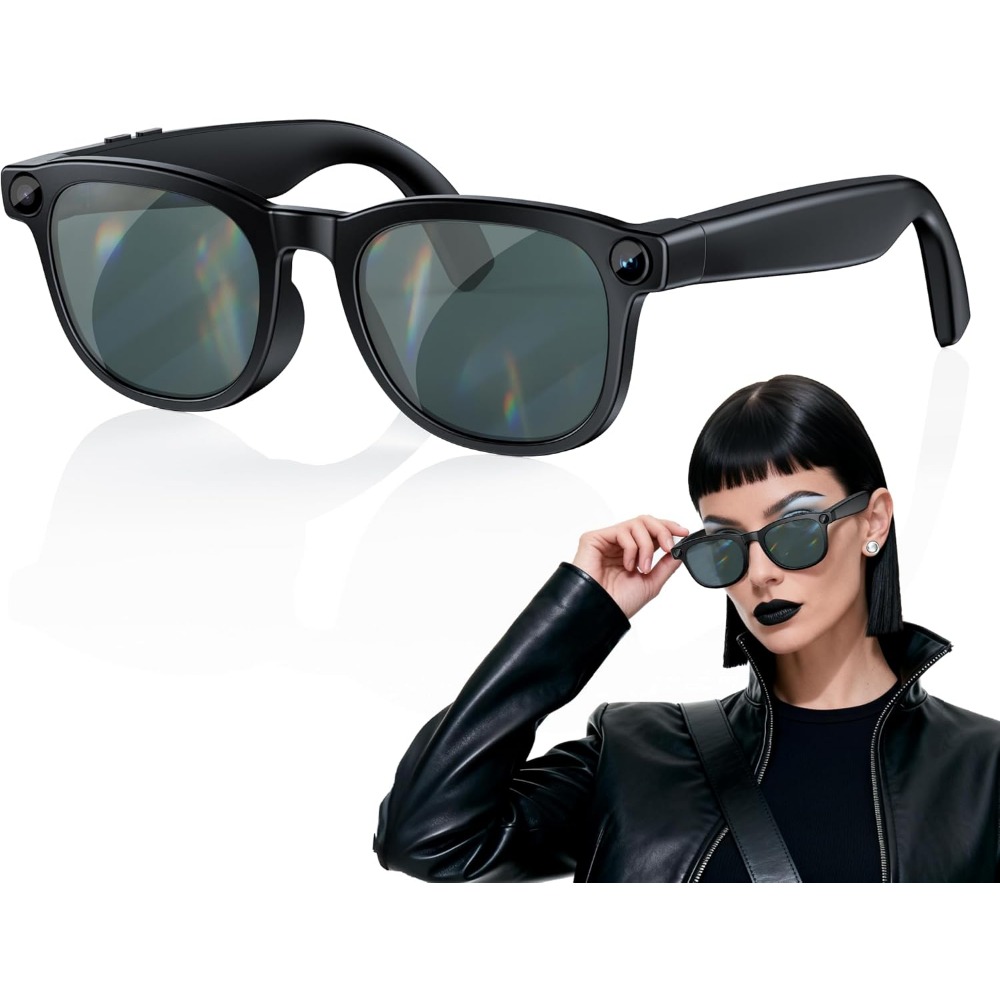 Smart Glasses Lens - スマートグラス：4Kビデオ、オープンイヤーオーディオ、ワイヤレス接続でVlog撮影、運転、アウトドア、日常使いに最適