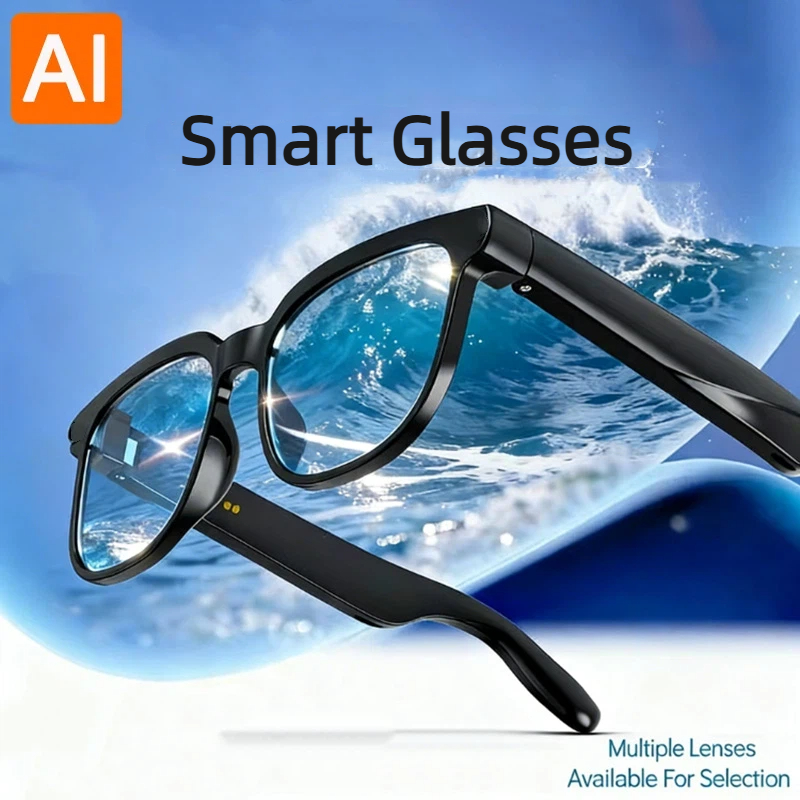 Smart Glasses Lens - 2026年新型リモコンタッチフォトグラススマートグラス録音音声起動アシスタントワイヤレスBluetoothスマートアイウェア