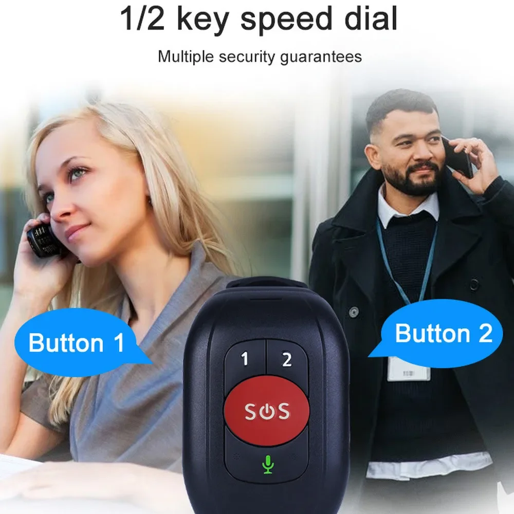 Fall Detection Watch - 高齢者向け4G LTE SOSウォッチ GPS追跡 転倒アラーム スマートブレスレット、高齢者向け心拍数・体温検知