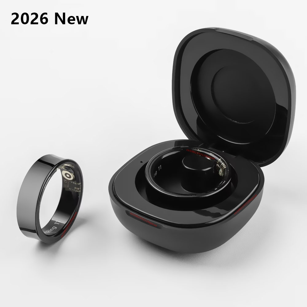 Temperature Ring Skin - 2026年新型R09スマートリング、充電ケース付き、男女兼用、健康と睡眠モニター、肌温度モニター、30日間バッテリー持続リング