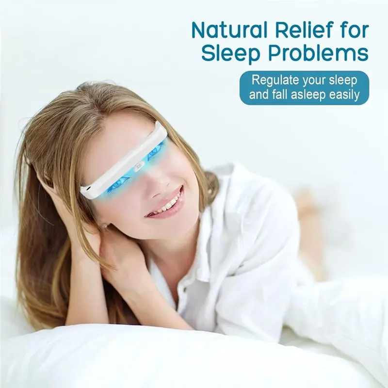 Light Therapy Glasses - SAD光線療法メガネ 赤青光線療法 目の疲れ解消 くま解消 視覚の健康 目元マッサージ