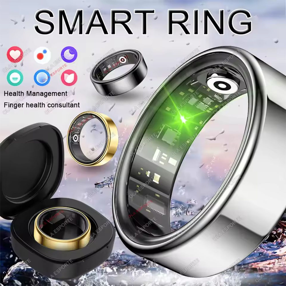 Temperature Ring Skin - 新しい R09 スマートリング男性女性用充電ケース付き、心拍数血中酸素、皮膚温度モニター、5ATM 防水 Android iOS
