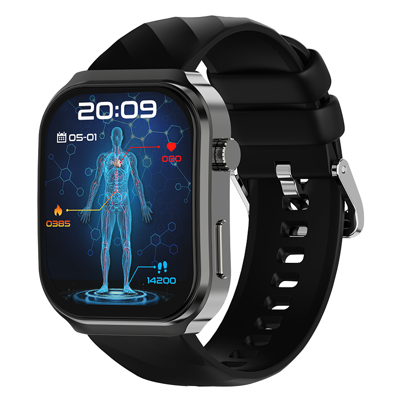 Breath Rate Monitor - U13 2.2インチIPS 3D曲面スクリーン回転式クラウンBT通話機能付き24時間血圧・心拍数・呼吸トレーニング健康スマートウォッチ