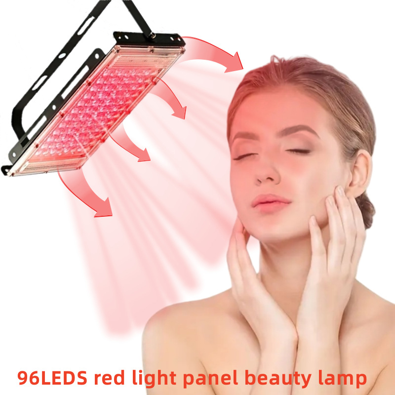 Galvanic Skin Sensor - 96LED赤色光療法パネルランプ、顔のアンチエイジングスキンケア美容用、660nm赤外線ライトスキンケアデバイス、美容健康