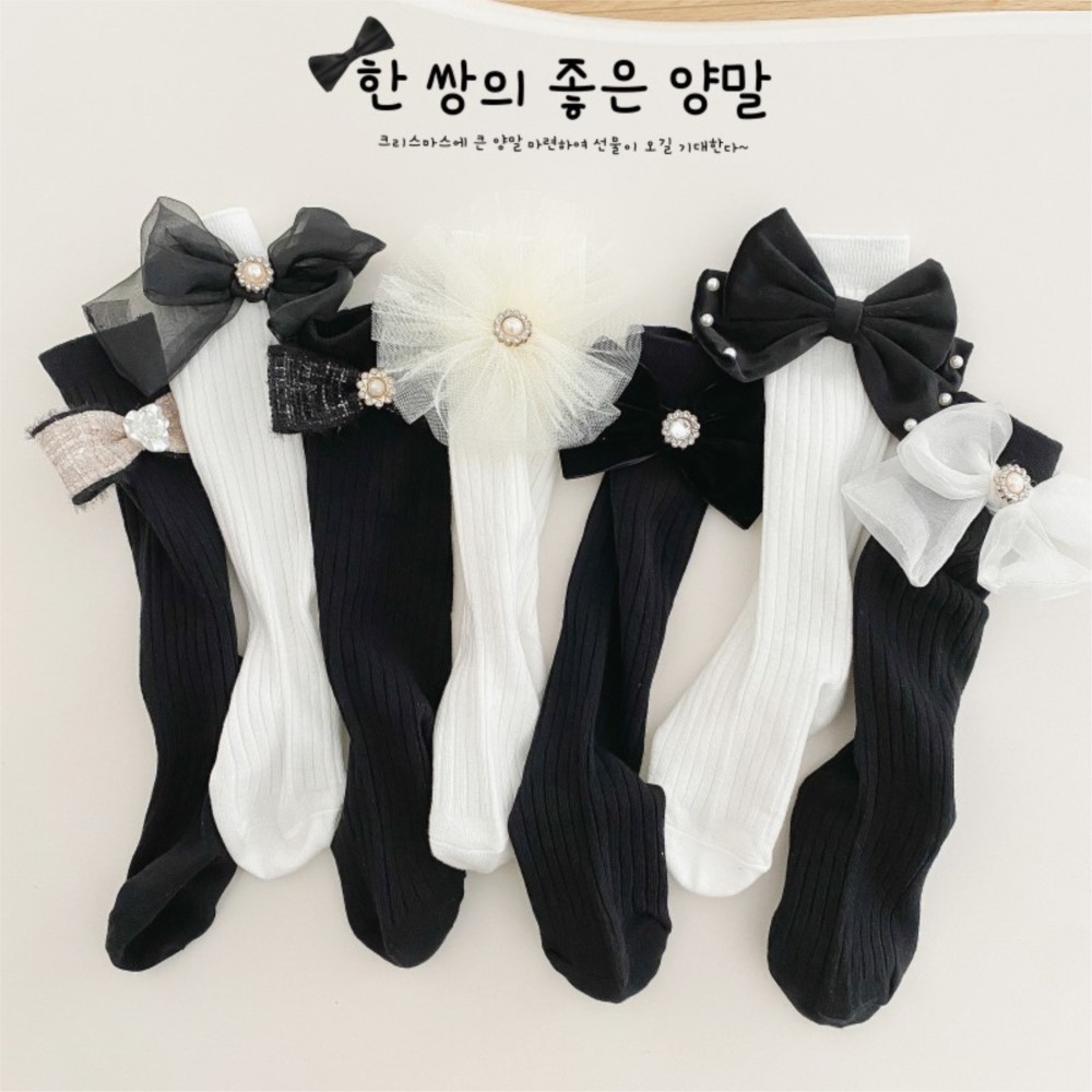 Baby Sock Oximeter - 女の子の靴下外側シルクストッキングキッズガールレースプリンセスベビーソックスニーハイちょう結び女性ソッケン