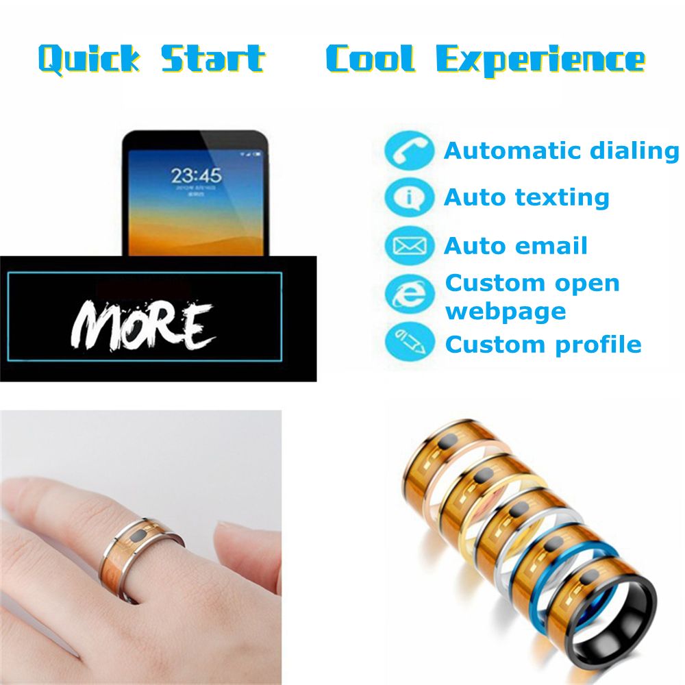 ファッションテクノロジー多機能防水ウェアラブル接続インテリジ - Smart Ring Nfc Pay のレビューと価格