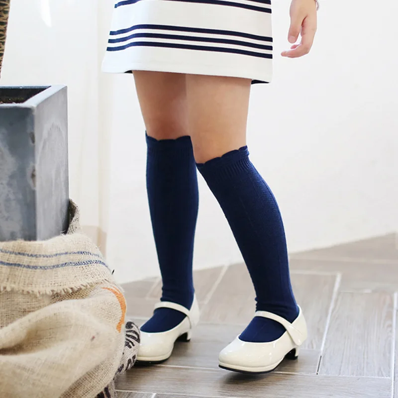 女の赤ちゃんのための長い綿の靴下,ダブルニードルニーハイソッ - Baby Sock Oximeter のレビューと価格