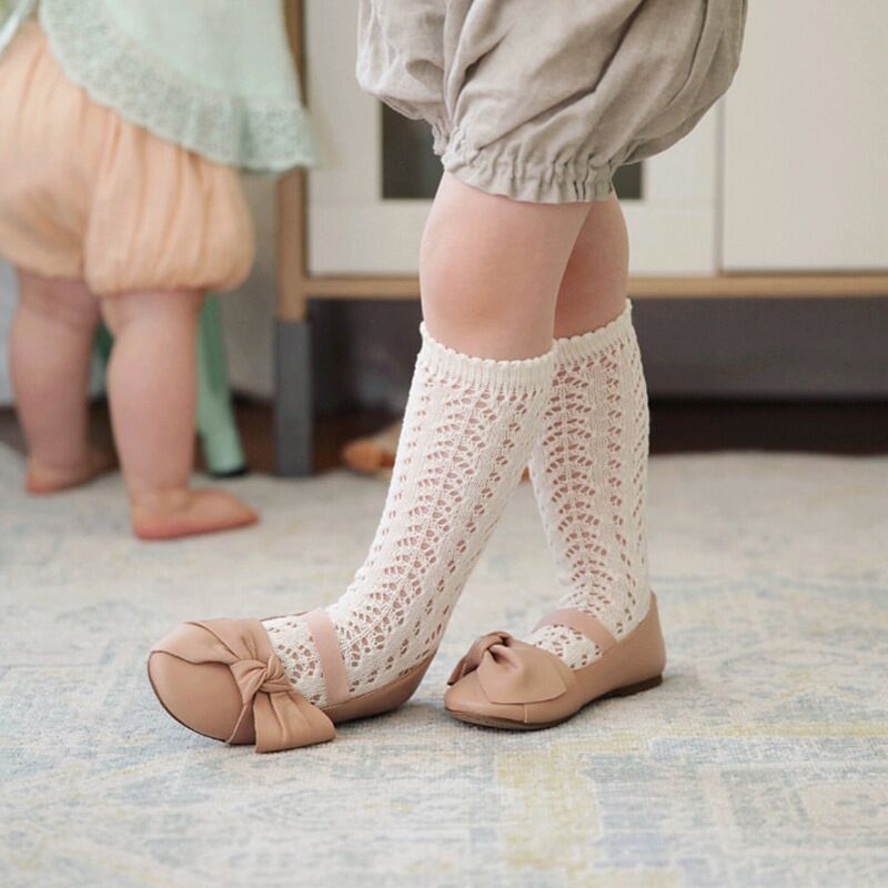 子供靴下女の子のためのニット綿ロングチューブソックスニーハイ - Baby Sock Oximeter のレビューと価格