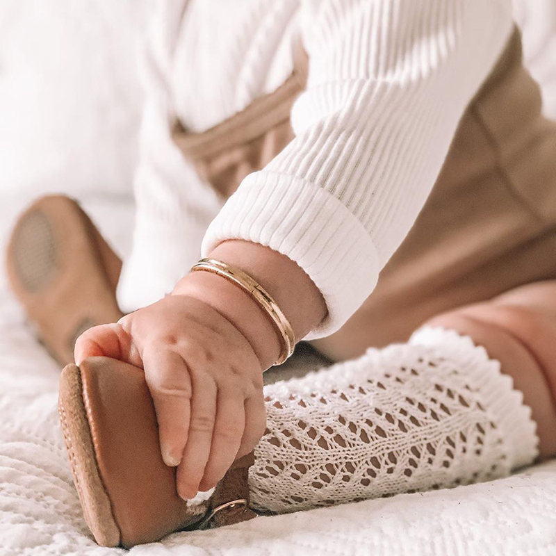 子供靴下女の子のためのニット綿ロングチューブソックスニーハイ - Baby Sock Oximeter のレビューと価格