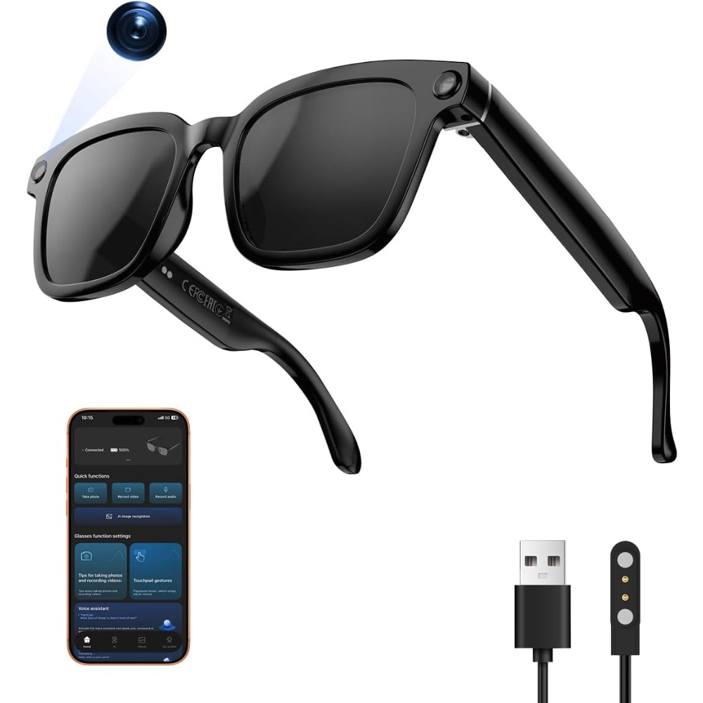 スマートHDカメラメガネ（ビデオ・写真撮影機能付き）、旅行や - Smart Glasses Lens のレビューと価格