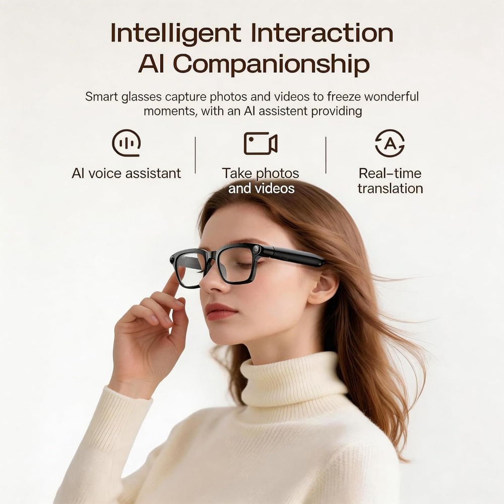 スマートグラス：4Kビデオ、デュアルレンズサングラス、オープ - Smart Glasses Lens のレビューと価格