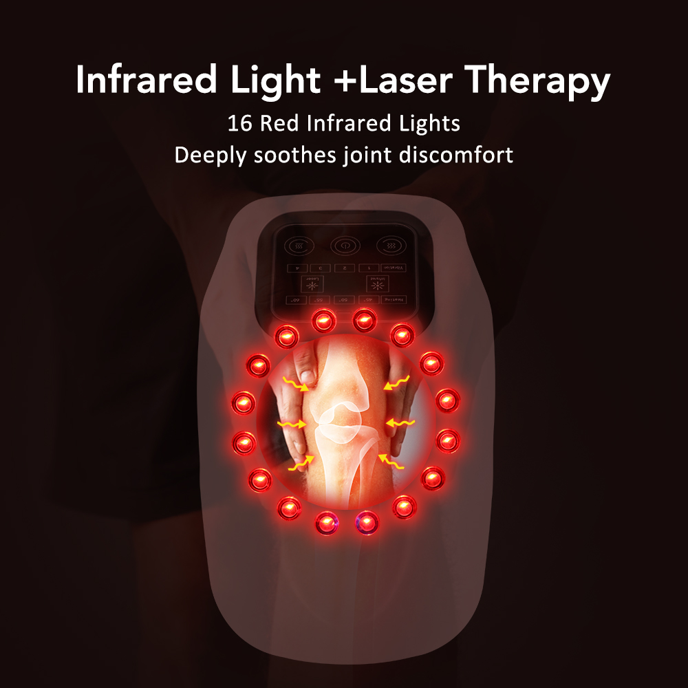 赤外線膝マッサージ器 4段階加熱＆振動機能付き LEDスクリ - Smart Knee Wrap のレビューと価格