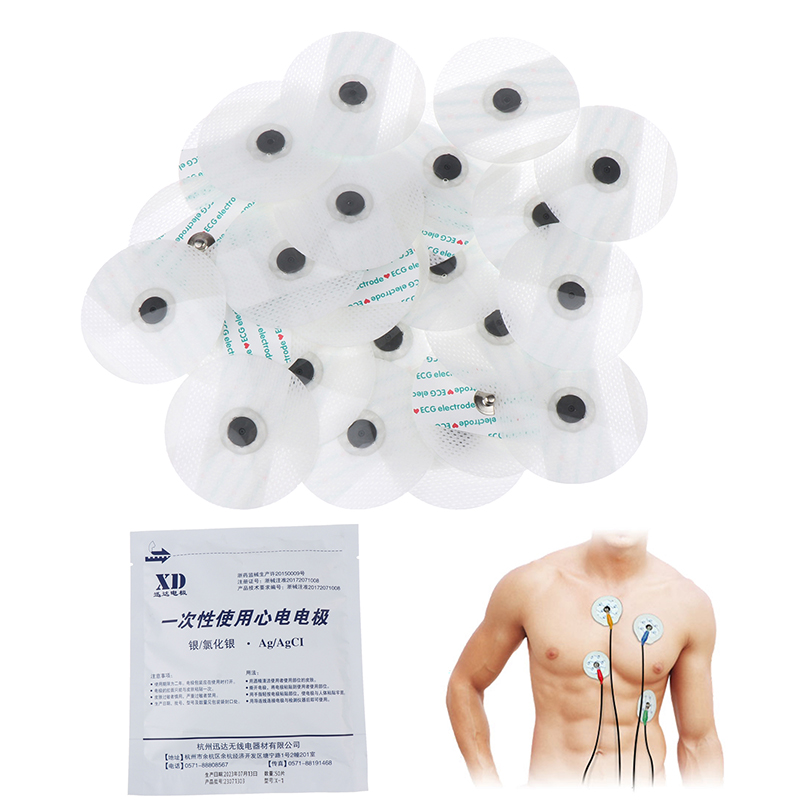 50 個/袋電極パッチ使い捨て ECG EKG アクセサリー - Ecg Patch Monitor のレビューと価格