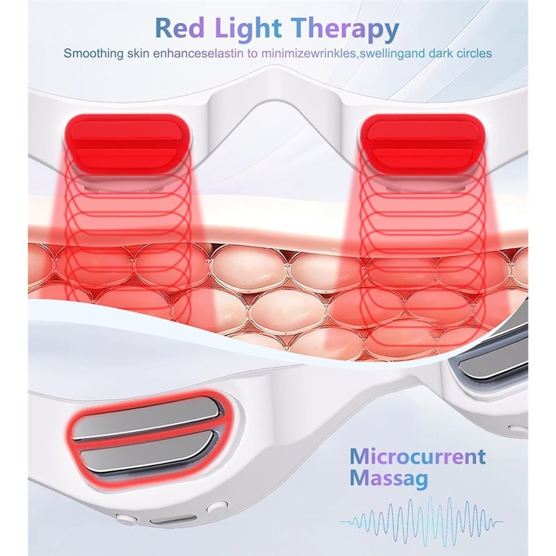 【在庫切れ】赤色光療法デバイス 目元用アイマッサージャー マ - Light Therapy Glasses のレビューと価格