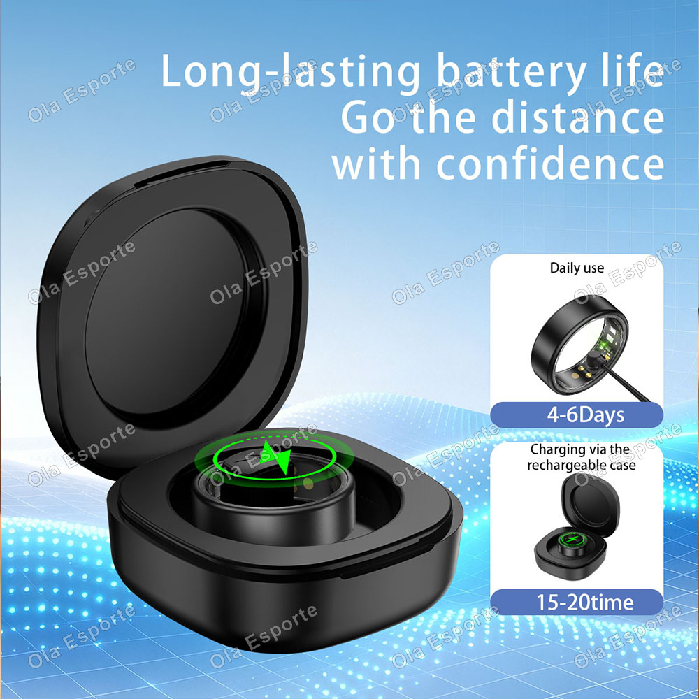 スマートリング 男女兼用 充電ケース付き、心拍数 血中酸素  - Temperature Ring Skin のレビューと価格
