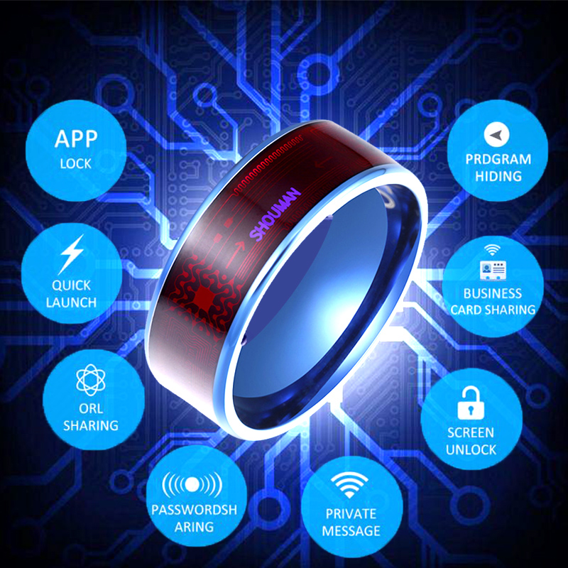 男性と女性のためのスマートフィンガーリング,スマートフォン, - Smart Ring Nfc Pay のレビューと価格
