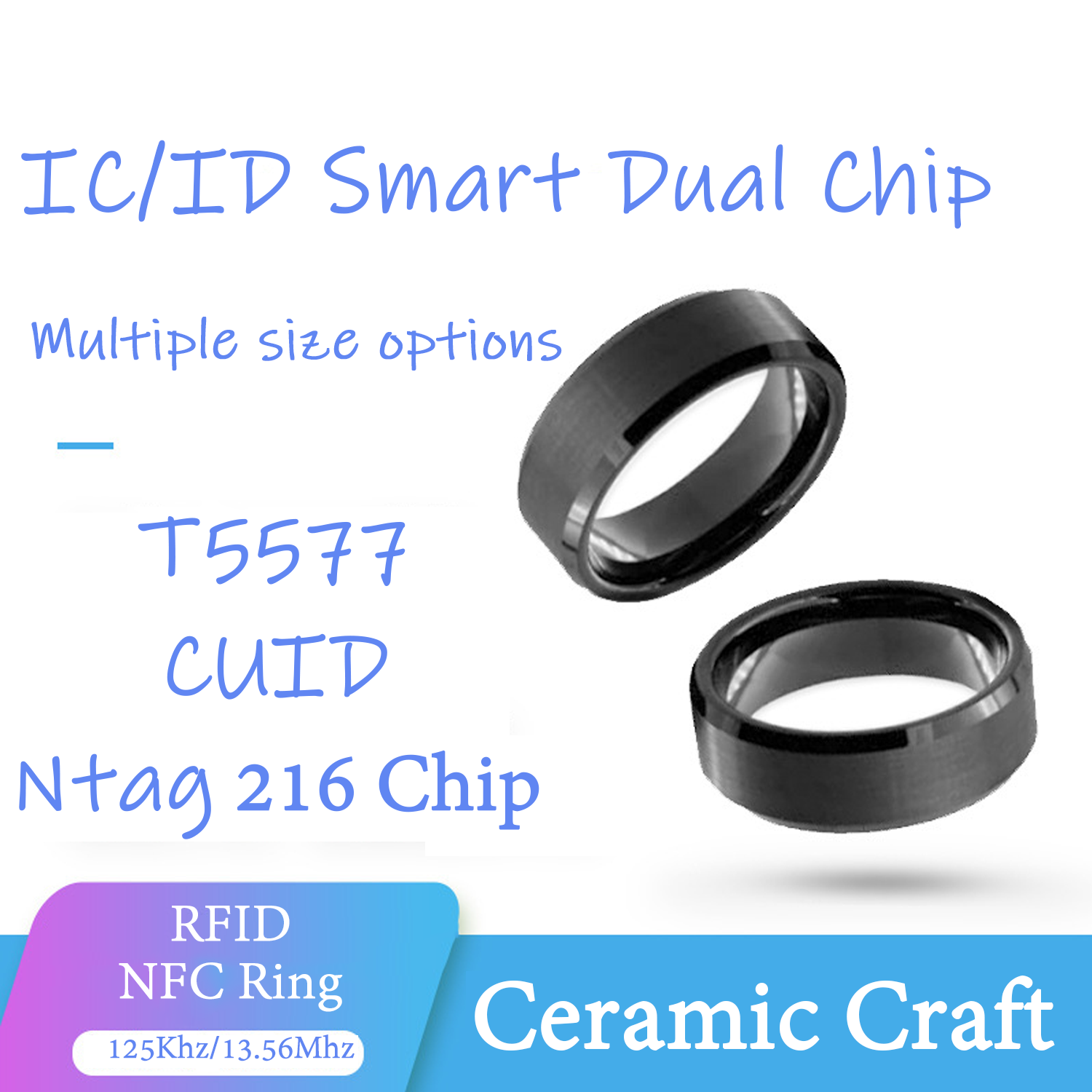 CUID T5577 デュアルチップクローンリング NFC  - Smart Ring Nfc Pay のレビューと価格