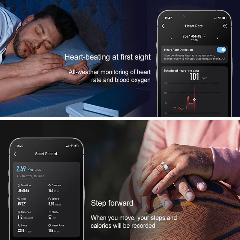 R10 充電ケーススマートリング男性女性皮膚温度健康睡眠モニ - Temperature Ring Skin のレビューと価格