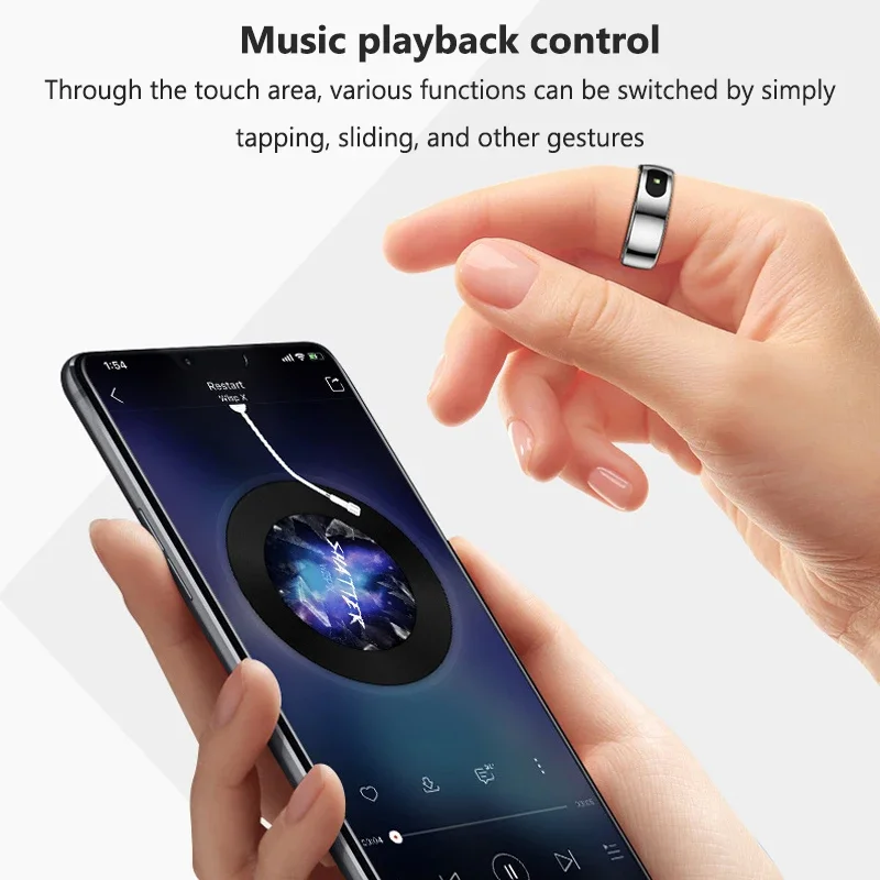 男性と女性のための防水スマートリング,5気圧の温度と健康モニ - Temperature Ring Skin のレビューと価格