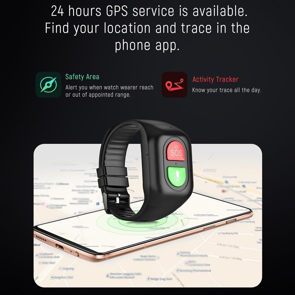 Wonlex-高齢者向けの歩行防止GPSトラッカー、大人向け - Fall Detection Watch のレビューと価格