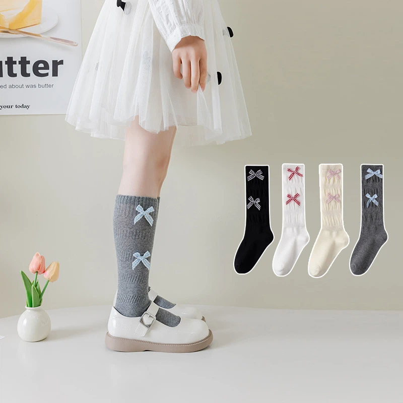 子供用ロングソックス 女の子用 春秋 コットンリボン付き 子 - Baby Sock Oximeter のレビューと価格